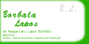 borbala lapos business card