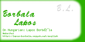 borbala lapos business card